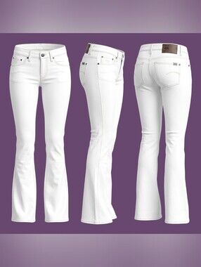 🚺 W27/L32 — G-STAR RAW 3301 Low Rise Bellcut Flare Jeans [CONCRETE WASH]